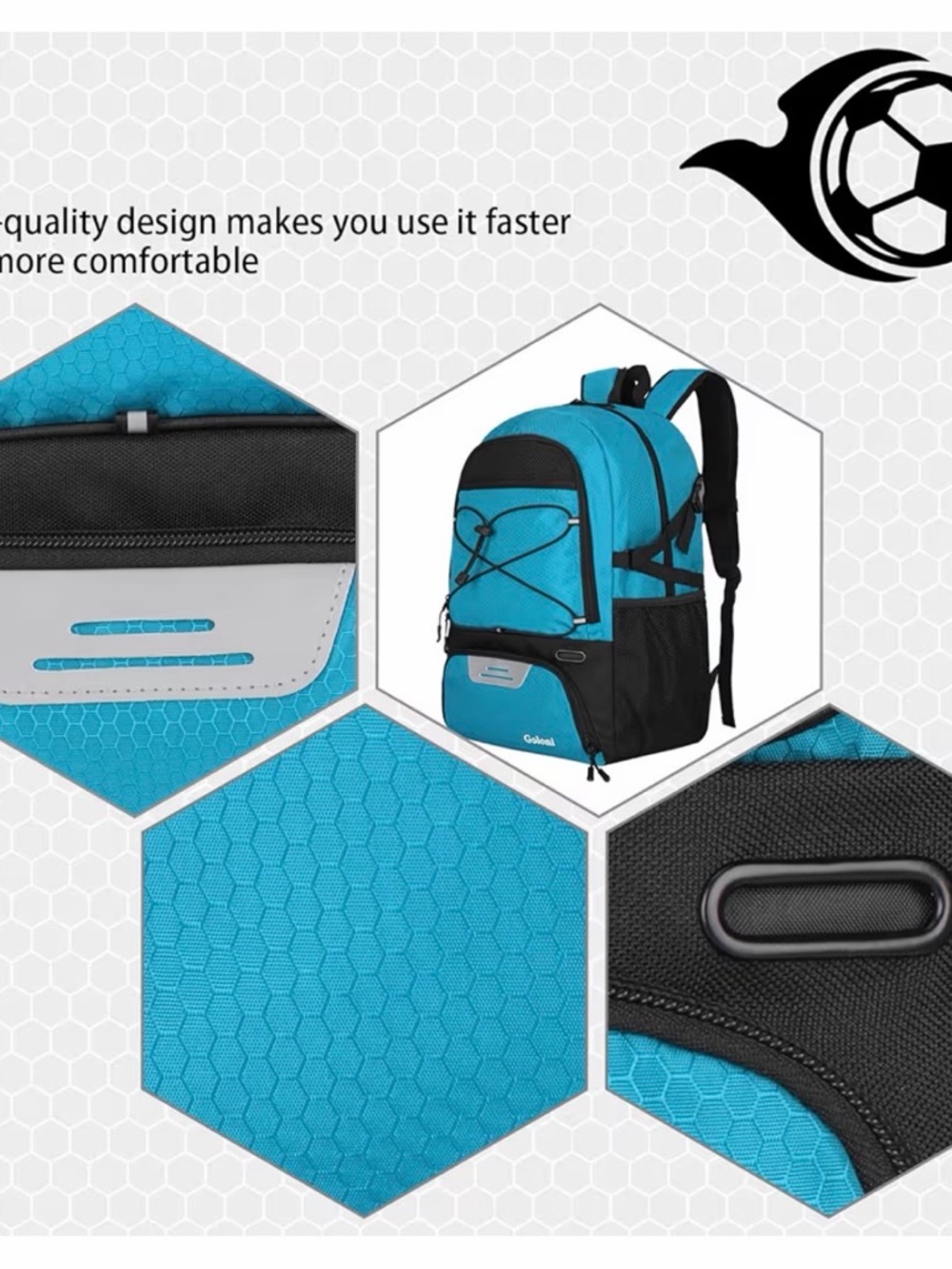 Men’s Turquoise Everyday Backpack - Picture 2 of 6